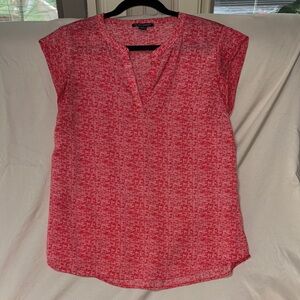 Hilary Radley Red Textured Blouse